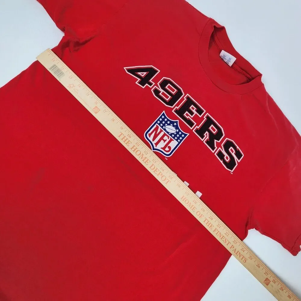 Vintage 1995 Champion San Francisco 49ers NFL Football T Shirt Men's XL Red